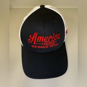 America We Grow Beer Adjustable Snapback Hats‎ black